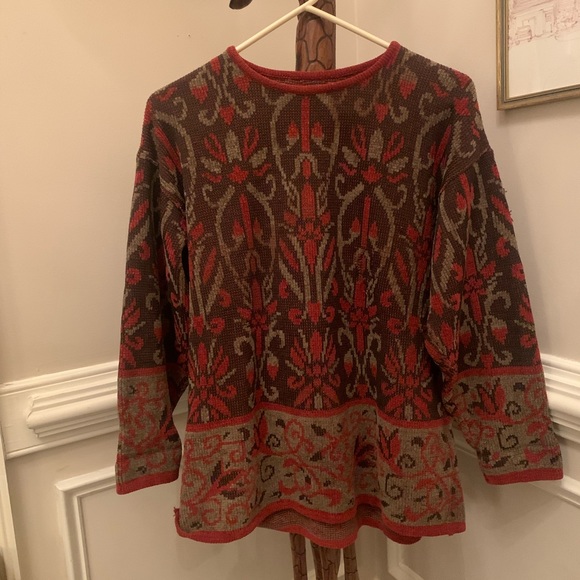 Beautiful vintage Jaeger tunic length chenille sweater. Size M - Picture 2 of 6